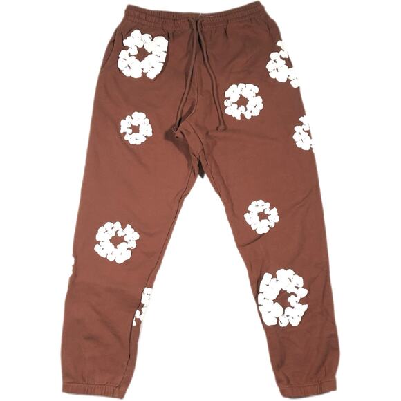 Denim Tears Cotton Wreath Sweatpants Sweats Brown White...
